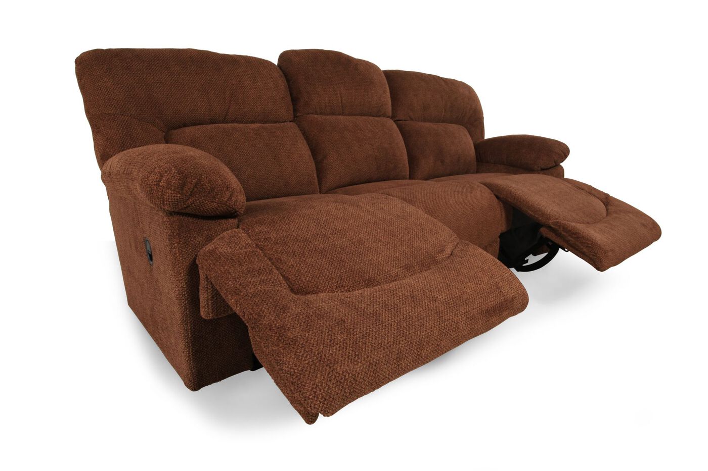 LaZBoy Asher Caramel Recliner Sofa Mathis Brothers Furniture